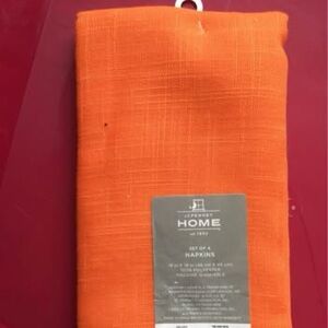 Set of 4 Napkins Orange Colored